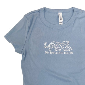 Baby Blue Micro Rib "Baby" Tee